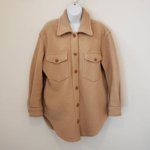 Aritzia Wilfred Free Ganna Merino Wool Shirt Jacket Size S
